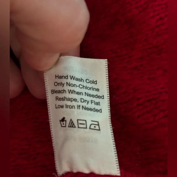 Coldwater Creek Womens Red Cowl Neck Cashmere Wool Blend Size Small Sweater - Picture 5 of 8